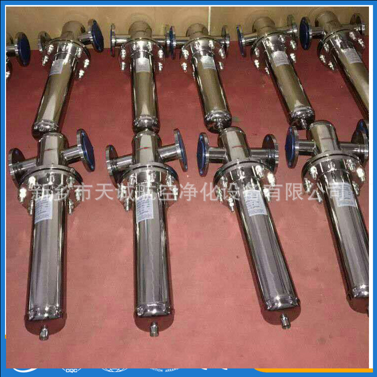 不锈钢压缩空气精密过滤器接口DN80 处理量32M3/min