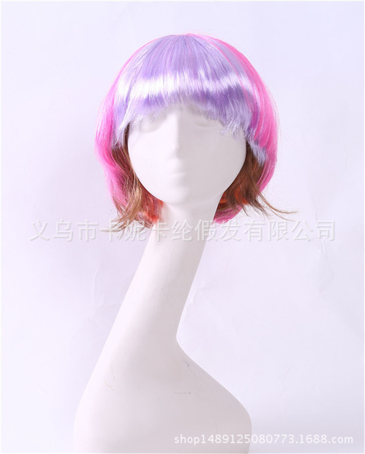 Estudiantes de escenario Bobo cabeza nueva moda fiesta fiesta damas peluca corta