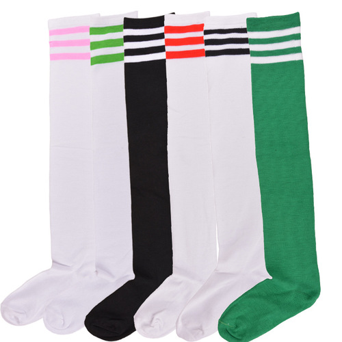 3pair knee-high stockings silk stockings wholesale stockings Cheerleader uniform gogo dancers dance socks for Women Girls