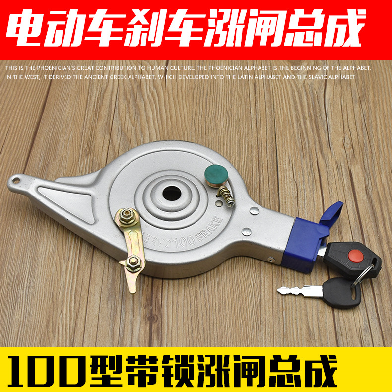 Electric Vehicle Accessories, Battery Vehicle 100 with Locking Brake, Electric Vehicle Brake, Rear Brake Assembly, Anti-Theft Brake