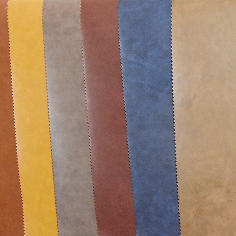 疯马擦焦皮革新欧标环保PU人造革雾擦亮男女鞋材皮革面料厂家直销