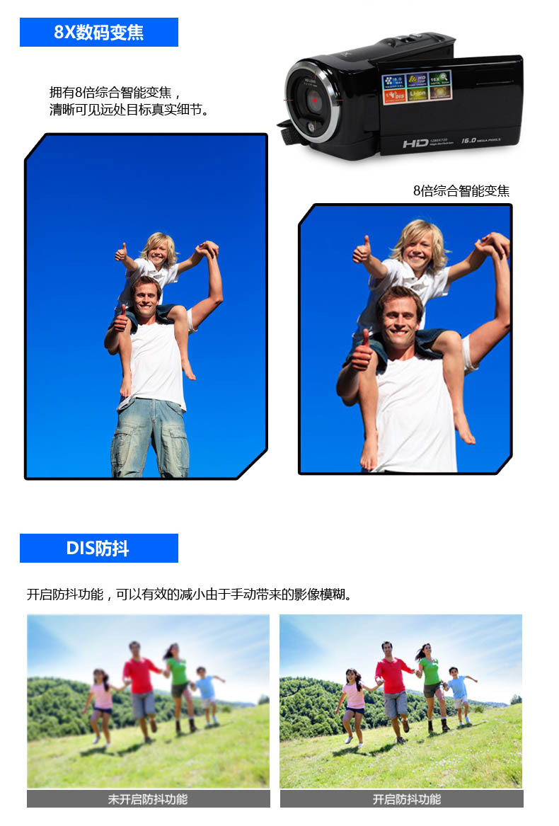 Best RICH C6 HD camera 16 million pixel anti-shake camera entry easy to use hand-held DV 9