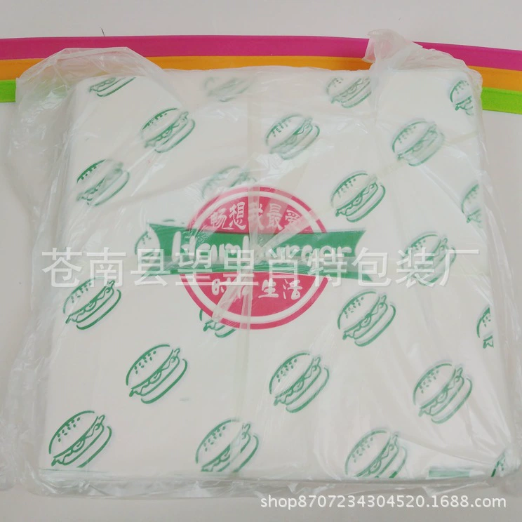 Бумажная Пробка Бумаги Бургер масло-доказательство бумаги упаковывая бумажный мешок курица рулон бумаги выпечки бумаги хлеба можно подгонять