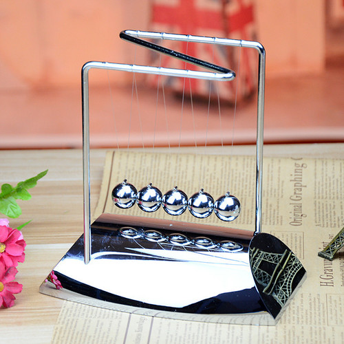 N-shaped Newton ornaments, single pendulum and billiard ball energy conservation perpetual motion device, creative home office ornaments wholesale