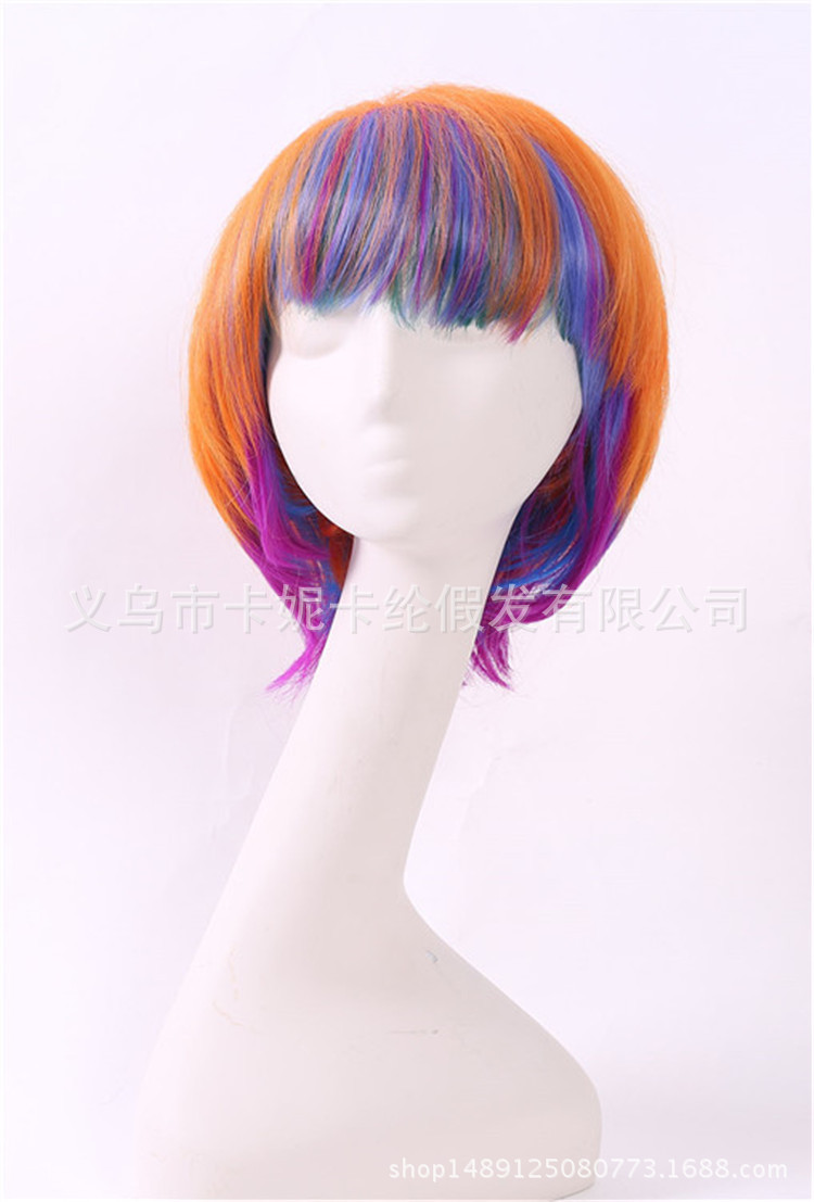 Estudiantes de escenario Bobo cabeza nueva moda fiesta fiesta damas peluca corta