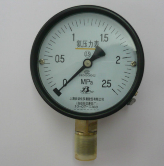 天湖仪表 自动化仪表YA-100  氨气压力表