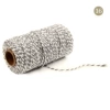 16# gray+white*2mm dual -color cotton rope (100 yards)