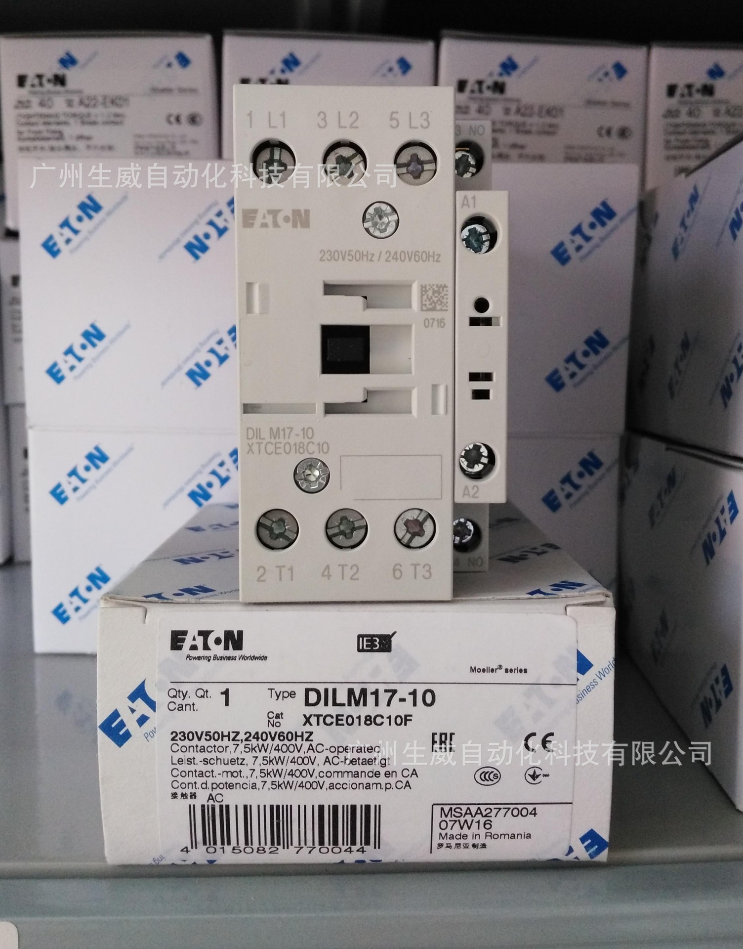 EATON MOELLER接触器DILM17-10(230V50Hz,240V60Hz)正品现货