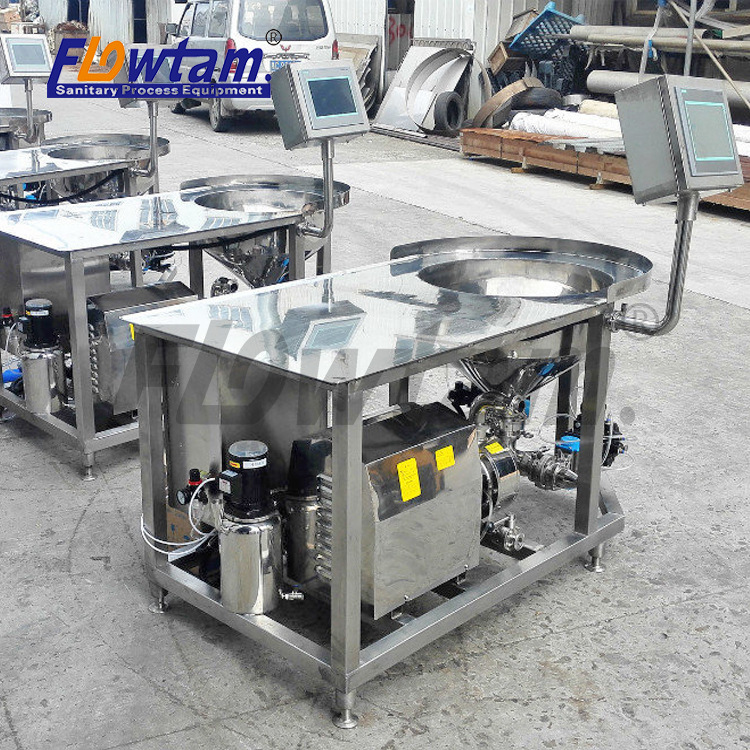 不锈钢乳化超细乳化泵 水粉固液混料机组 PLC控制调料配料机