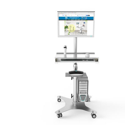 1.2m Standing Computer Desk Stand Keyboard Mouse Lift Rotating Mobile Office Trolley Work Station