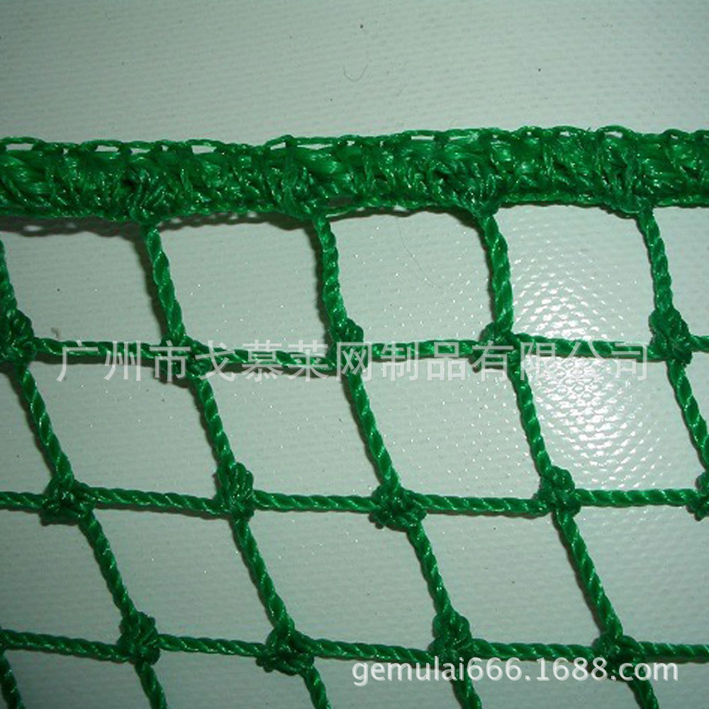 厂家订制绿色聚乙烯有结绳网球场围网防护网出口品质绳网挡网方孔
