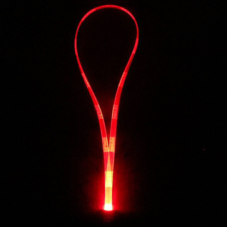 LED发光挂绳免费激光刻字LOGO  活动证件夜光闪光挂绳 助威道具