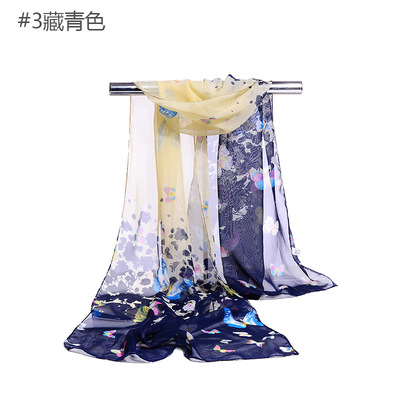 Cross border Electricity supplier Silk scarf lady Spring and summer New products Versatile Chiffon Multipurpose printing Butterfly paragraph soft Shawl