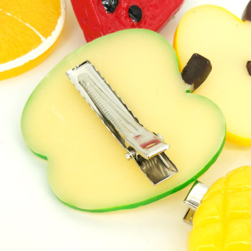 Large simulated fruit slice hair band watermelon pineapple fruit hair rope hair band hair clip 2 yuan store rubber band hair accessories