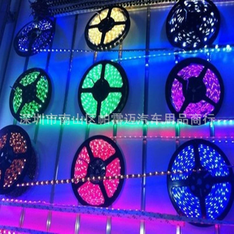 Светодиодная лента для автомобиля 5м-3528 2835 300, декоративная световая лента, водонепроницаемая мягкая световая лента