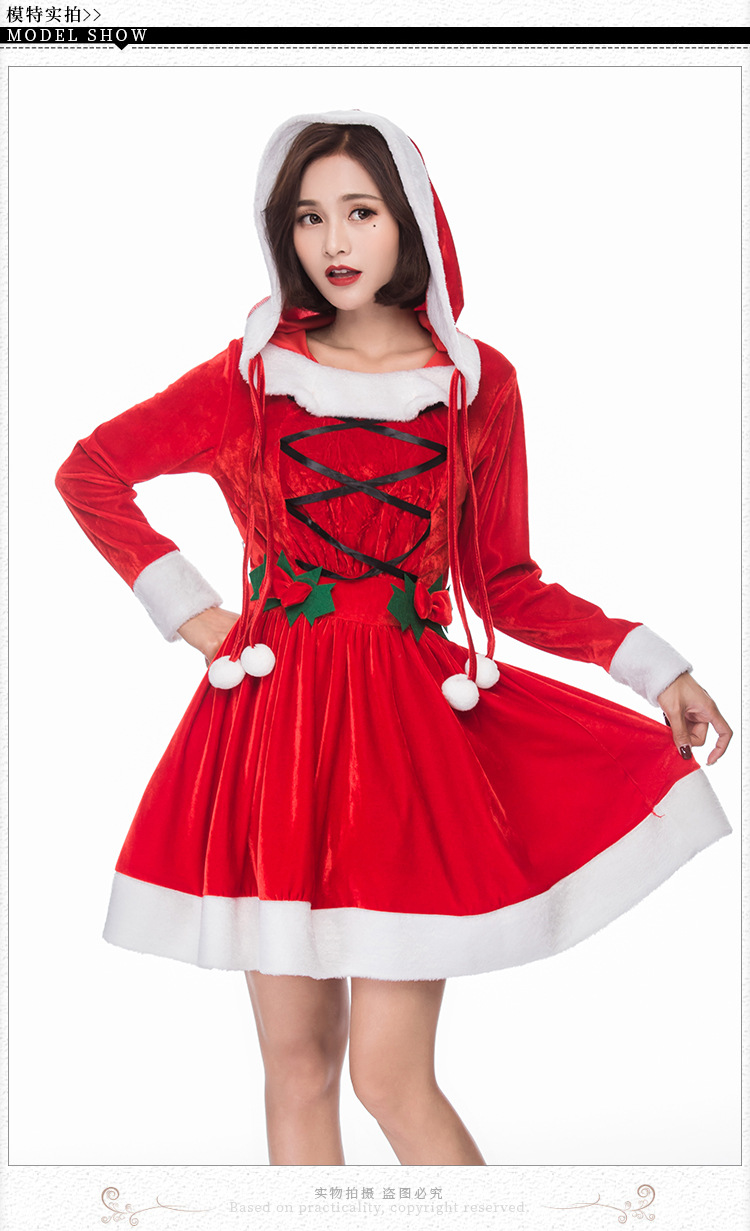 long sleeve Christmas princess dress nihaostyles wholesale Christmas costumes NSPIS82717