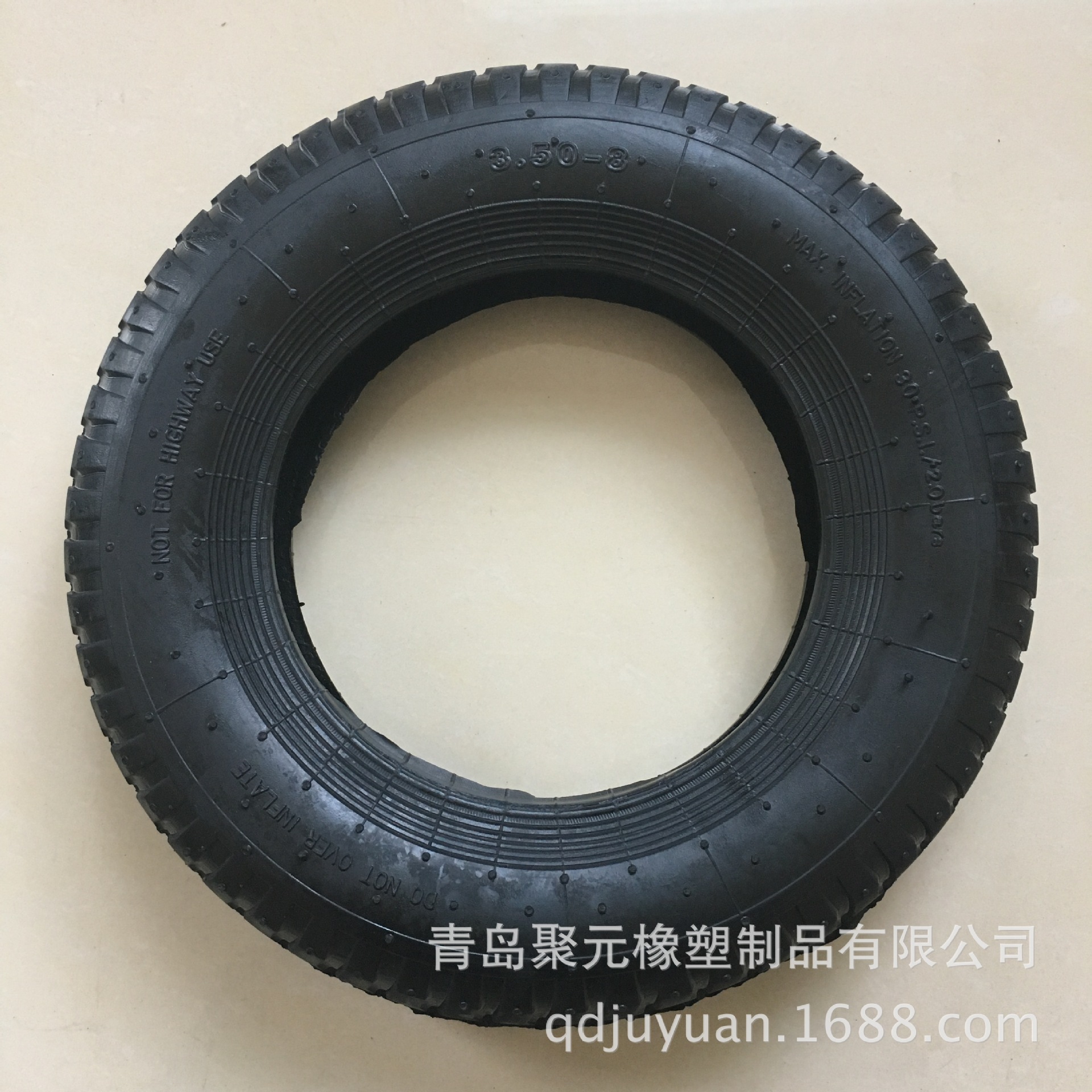 厂家供应3.50-8充气外胎 橡胶外胎4pr工具车外胎
