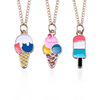 Cartoon metal multicoloured necklace, accessory, Aliexpress, wish, wholesale