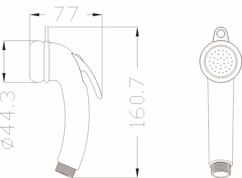High-flow detachable spray gun, Xiamen shower head, ABS bottom flushing, toilet, and feminine wash nozzle Application Scenario