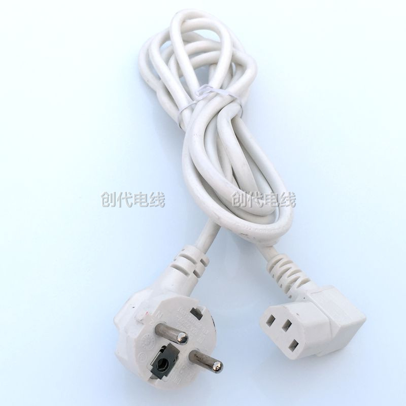 CE/VDE认证欧规电源线欧规欧标烟斗插电源线 16a三插品字尾电源线