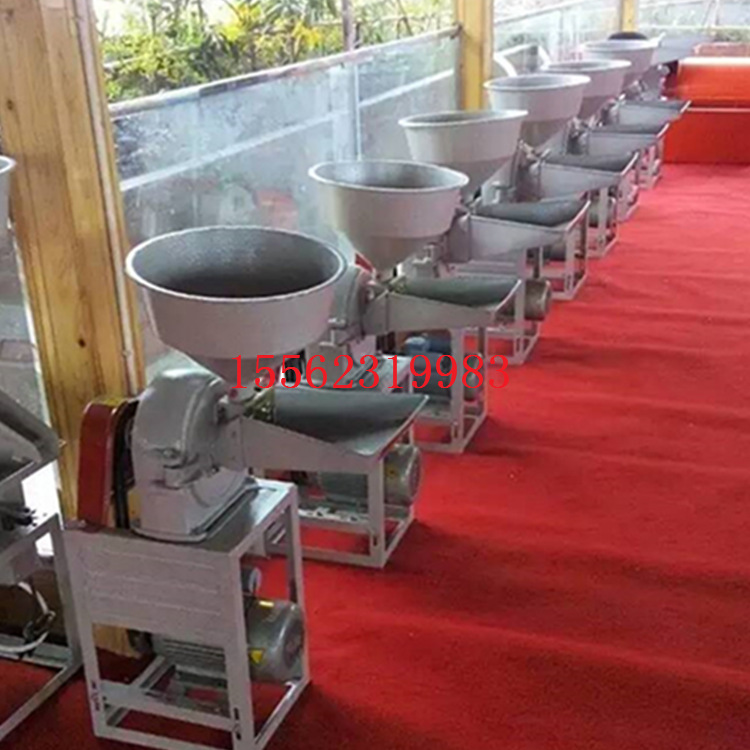 单相电家用玉米制糁机 五谷杂粮砂轮碾米机 粮食脱皮磨碴机图片