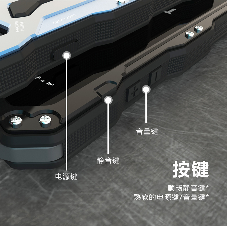 R-Just Gundam Water-resistant Shockproof Dirt-proof Snow-proof Premium Armor Heavy Duty Metal Protective Case Cover for Apple iPhone X