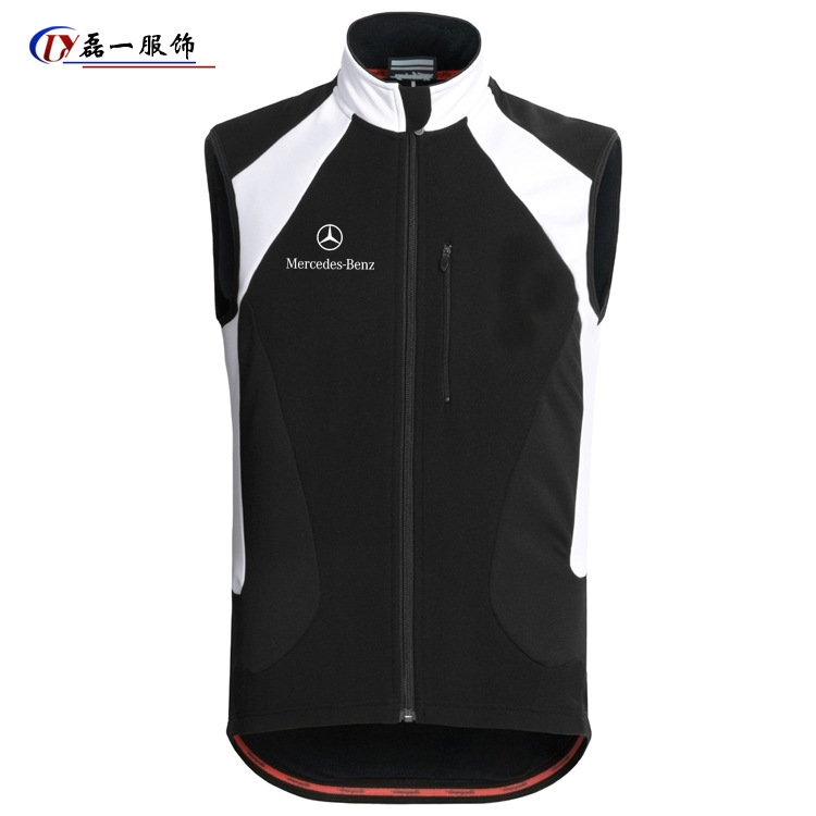 Men's Stand collar leisure time Vest fashion Mosaic Volunteer group activity work Vest vest