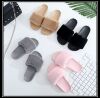 new pattern Europe and America Autumn and winter Exorcism Women's Shoes Home one word Flat bottom Cotton slippers Europe and America fashion Maomao slipper