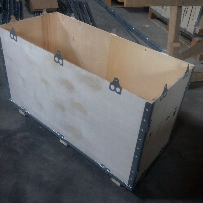 可拆卸钢带木箱 钢边箱 出口免检 外型美观 可反复使用