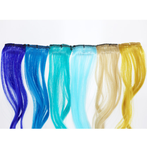 Color gradient seamless one-clip curly hair extensions one-piece one-piece long curly chemical fiber hair wig for women European and American foreign trade