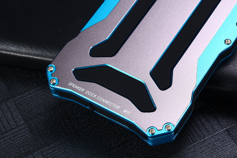 S.CENG Gundam Water Resistant Dustproof Shockproof Silicone Gorilla Glass Aluminum Alloy Metal Case Cover for Apple iPhone X