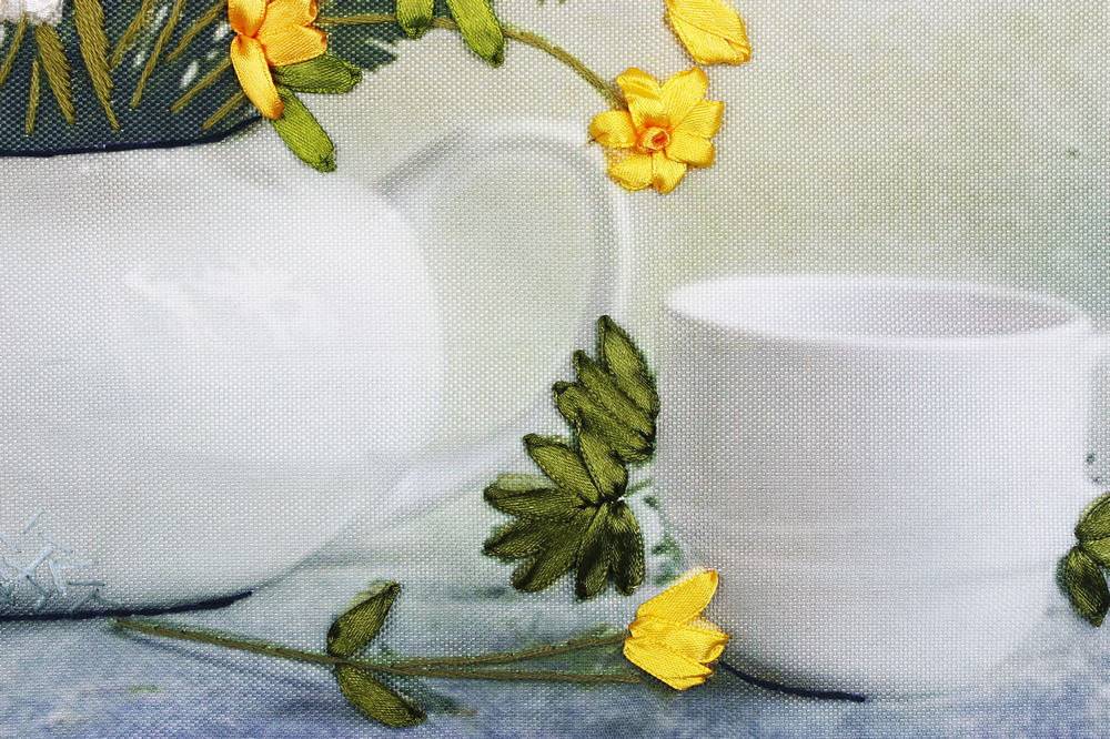 Oujin nianhua Bordado Cinta Directa de Fábrica de color de impresión colgando pintura fresca té de la tarde sala de estar decoración de entrada