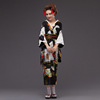 Japanese imported and peacock traditional ladies and kimono bathrobes stage costumes cherry blossom clogs improvement