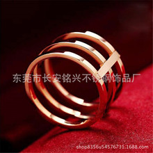 想你尹恩惠同款钛钢玫瑰金素戒指女对戒 戒指不锈钢指环尾戒饰品