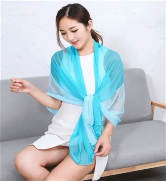 New scarf women's summer Korean-style long sunscreen shawl solid color beauty yarn scarf thin lengthened scarf women's