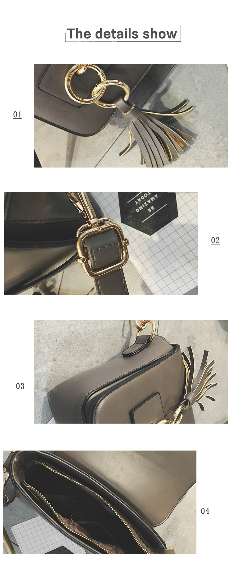 Korean version PUShoulder bag (black)NHPB0376-black