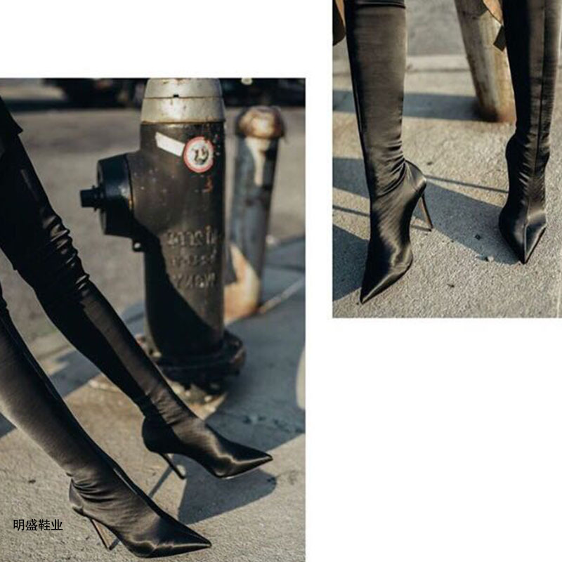 Bottes femme XINGSHIFANG en Tissu élastique - Ref 3354878 Image 17