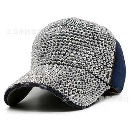 跨境专供满钻水钻棒球帽烫钻牛仔帽鸭舌帽Diamond baseball caps