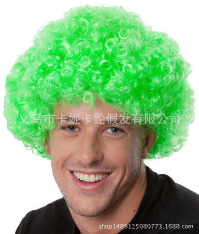 Perruca de espectáculo Fan rizado extraña esponjosa explosión cabeza payaso peluca