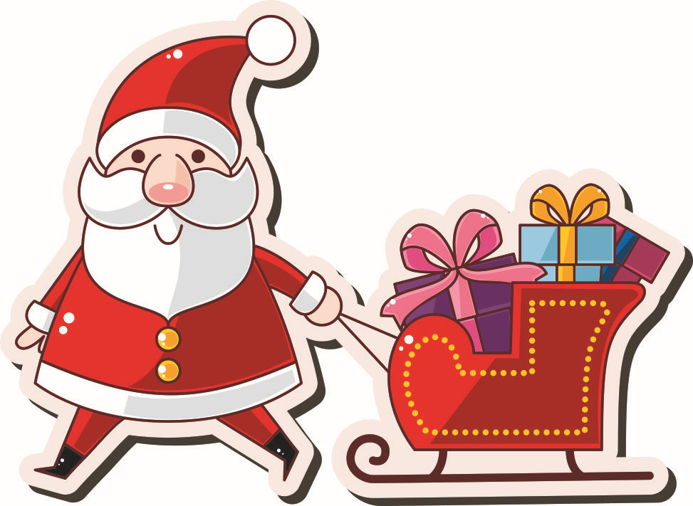 批发反光圣诞贴纸 动漫贴纸车贴 防水防晒圣诞节标贴