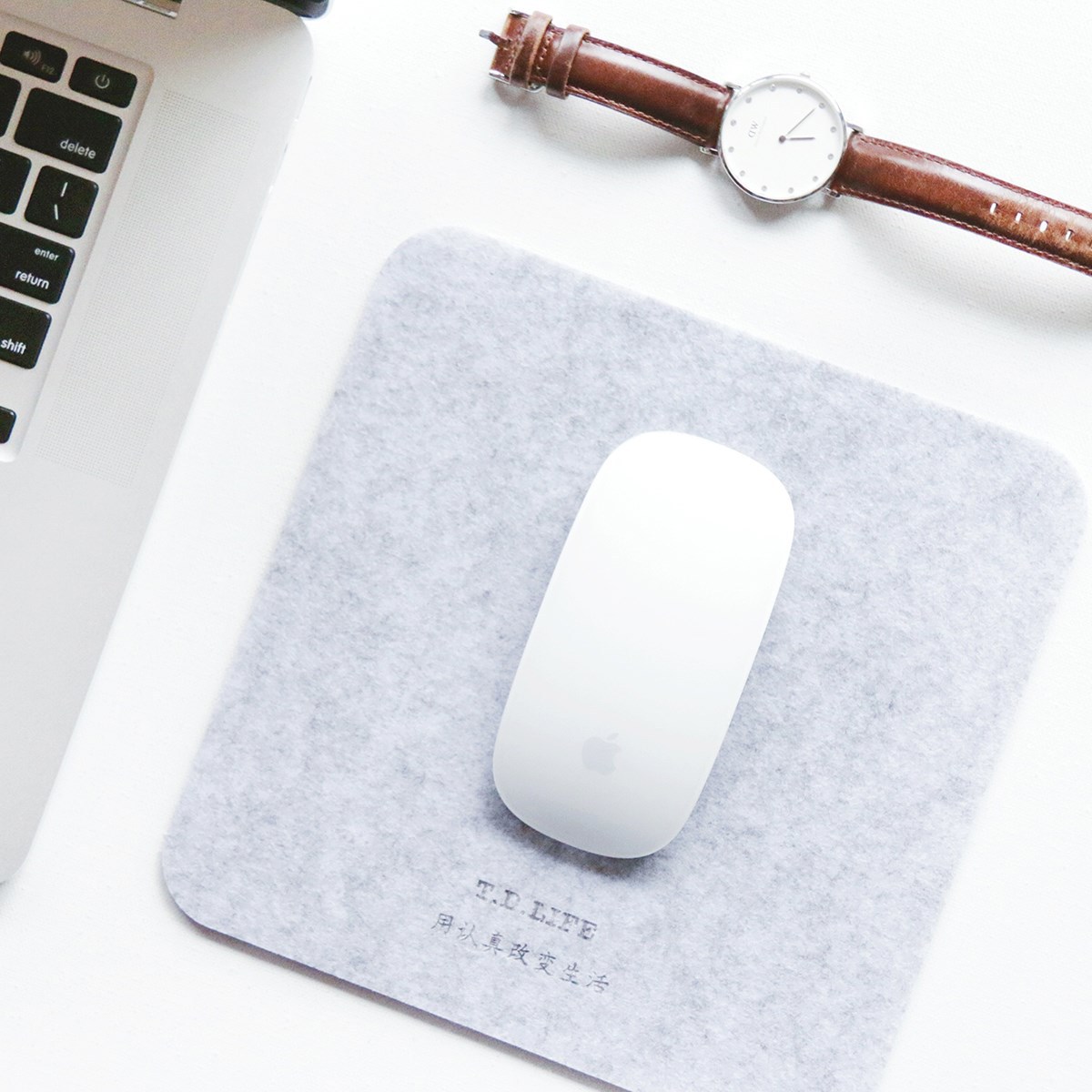 电脑笔记本柔软毛毡鼠标垫 简约鼠标垫 防滑耐磨 可加印LOGO