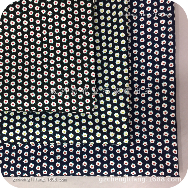 棉布府绸印花布衬衫印花面料小圆圈花夏童装连衣裙面料布日韩风