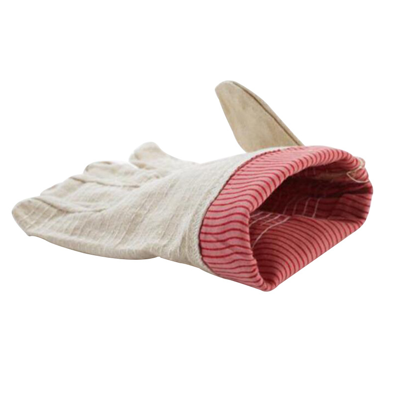 黄甲帆布24道线手套 结实耐用 优质全衬劳保纯棉布手套