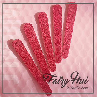 紅色小粗锉修甲條砂條成品假指甲穿戴美甲工具指甲锉條假指甲