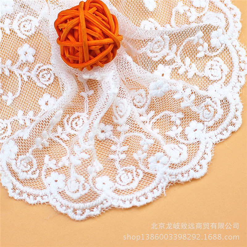 网纱花边10CM水溶花边 刺绣花边 网布花边服装辅蕾丝花边花边工厂