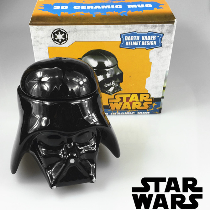 Star Wars Rebels taza negro Guerrero blanco soldado Star Wars serie agua Taza de cerámica