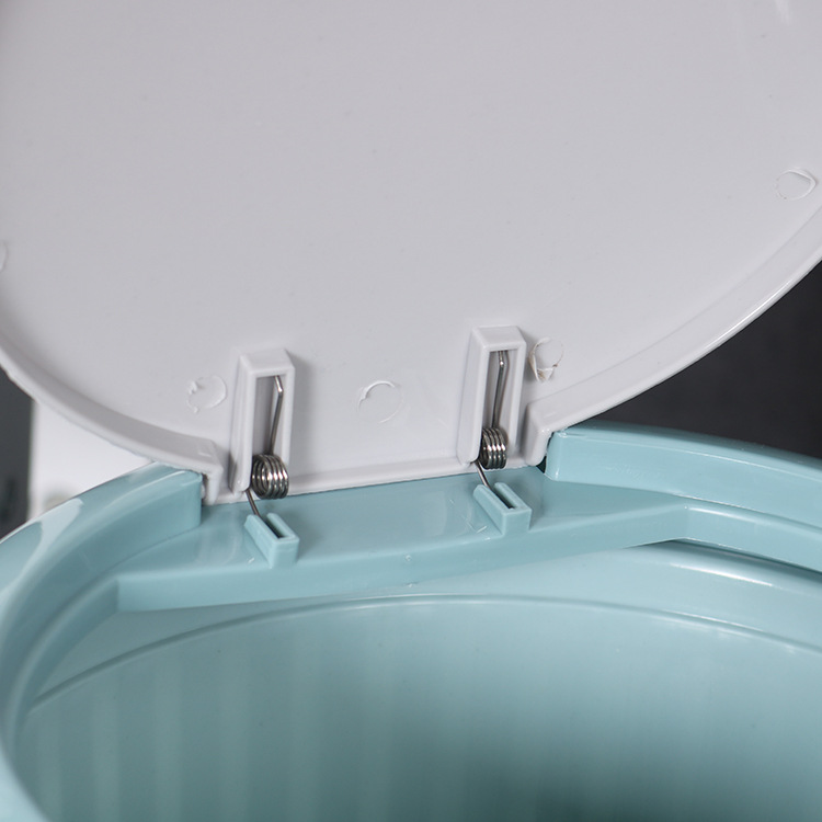 Cubo de basura redondo con tapa a presión, de plástico para cocina y baño – diseño nuevo, venta al por mayor.