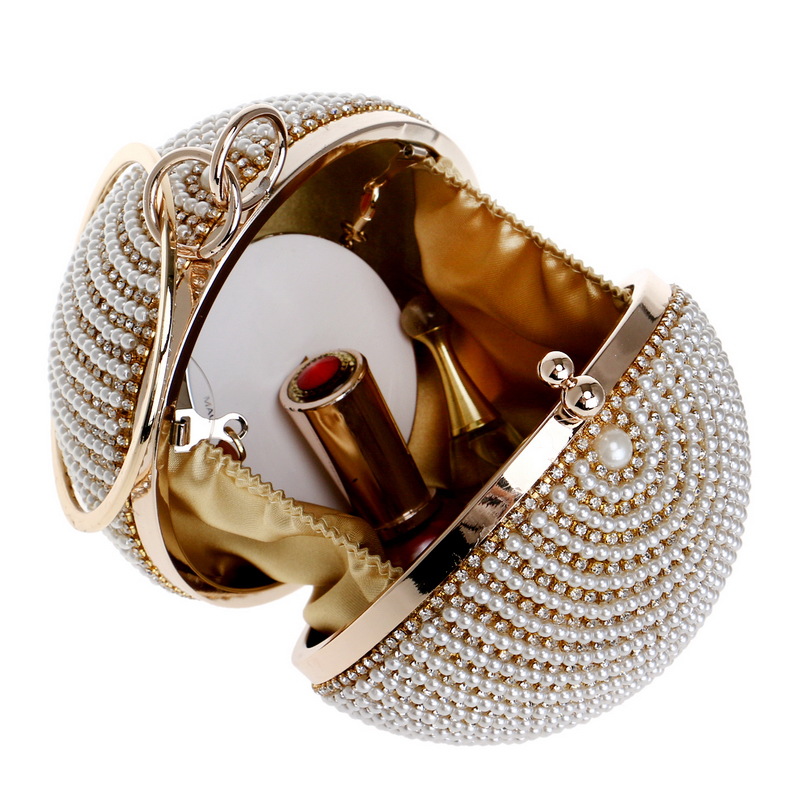 الأزياء العصرية المرأة حقائب كروية مأدبة أكياس ارتداء اللؤلؤ أكياس الجملة Nihaojewelry display picture 5