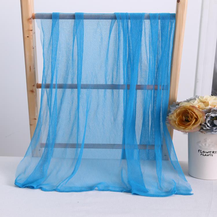 Fabricante de poliéster pliegue tela de malla hexagonal para niñas vestido de boda tela de malla