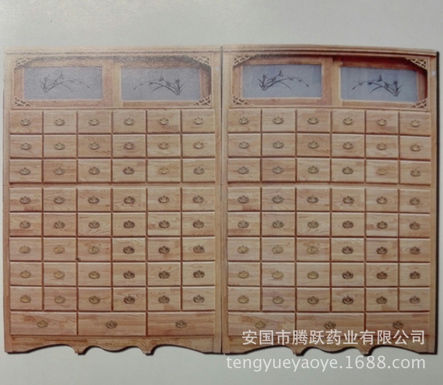 Traditional Chinese Medicine Cabinet Solid Camphor Pine Wood Apothecary Herb Drawer Unit 1700x600x2150 cm key features